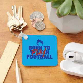 Girl Born to Play Football Key Ring