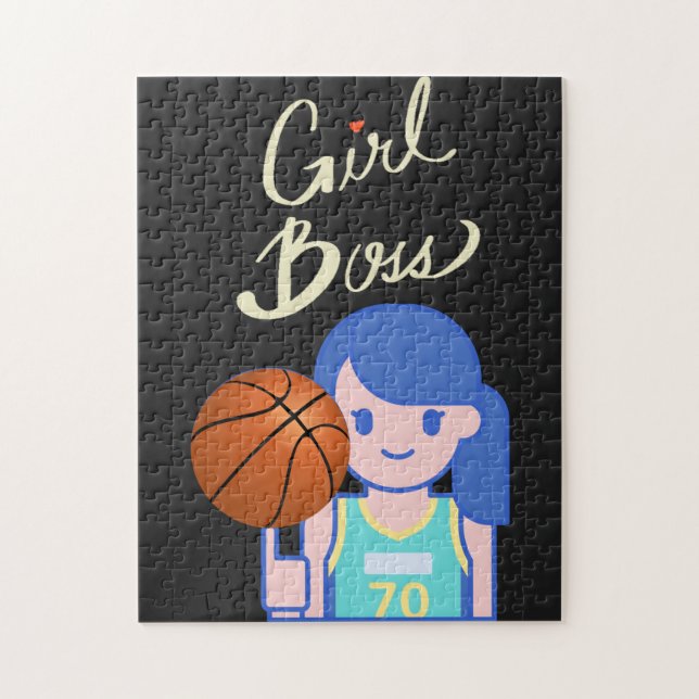 Girl Boss Basketball  Jigsaw Puzzle (Vertical)