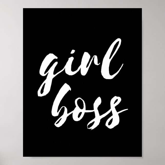 Girl boss black poster (Front)