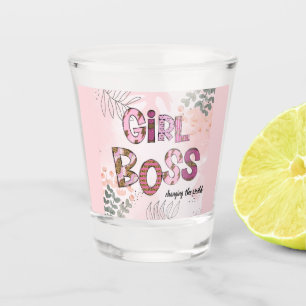 Girl Boss Bold Letters Changing The World Shot Glass
