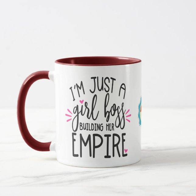 Girl Boss Building Her Empire Add Name Date Mug (Left)