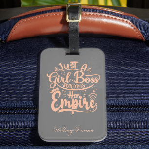 Girl Boss Building Her Empire Personalised  Luggage Tag