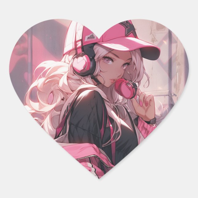 Girl boss heart sticker (Front)