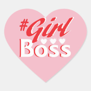 Girl Boss Heart Sticker