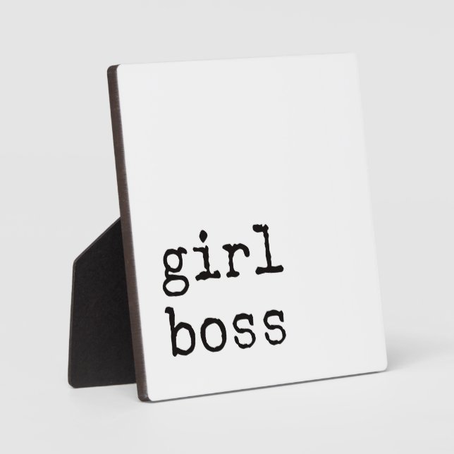 Girl Boss Motivational Office Desk Sign  Plaque (Front)