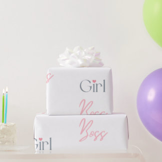 Girl Boss Motivational  Wrapping Paper