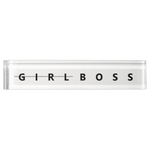 Girl Boss Name Plate