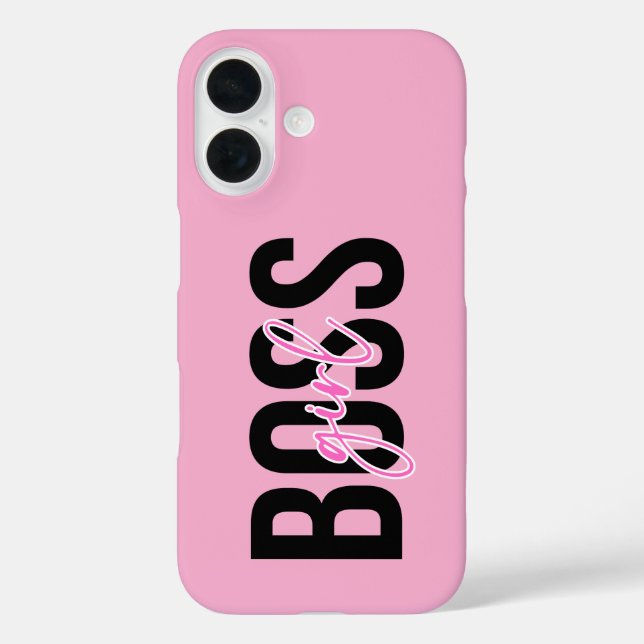 Girl Boss Pink Black  Case-Mate iPhone Case (Back)