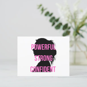 Girl Boss Pink Black Holiday Postcard