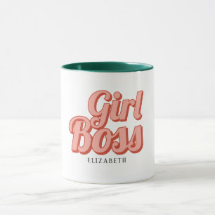 Girl Boss Retro Customised name Coffee Mug