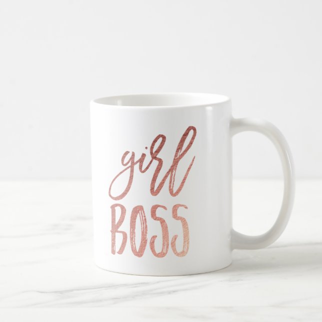 Girl Boss | Rose Gold Coffee Mug (Right)