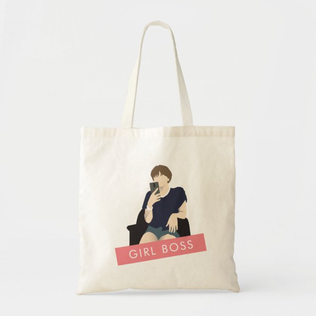 Girl Boss Selfie Tote Bag (Front)
