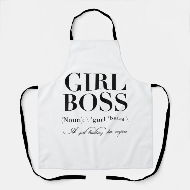 Girl Boss Tshirt, Girl Boss Apron (Front)