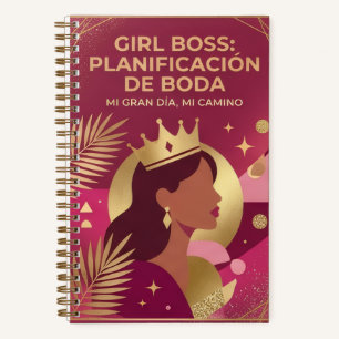 girl boss wedding planner notebook