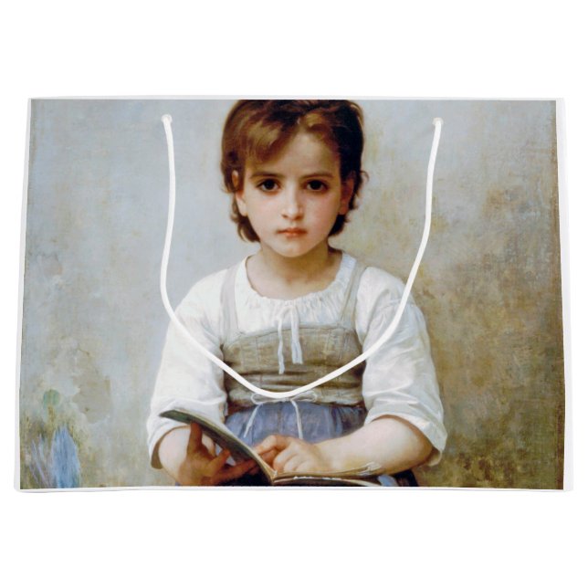 Girl, Bouguereau Large Gift Bag (Front)