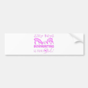 GIRL BOWHUNTER DEER BUMPER STICKER