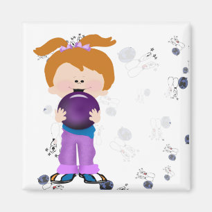 Girl Bowler Magnet