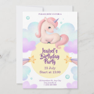 girl, boy and baby birthday invitation