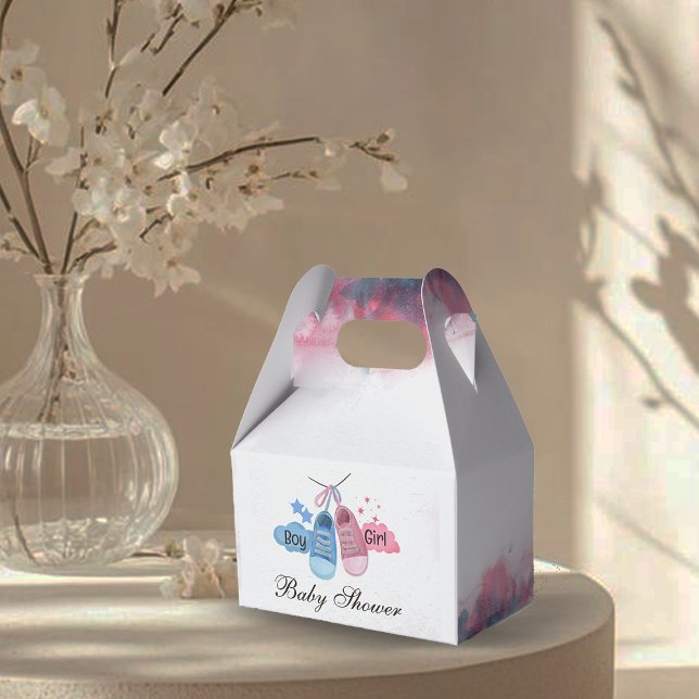 Girl Boy Twins Baby Shower Favour Box (Creator Uploaded)