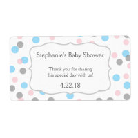 Girl boy twins / gender reveal water bottle favour