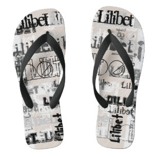 Girl Boys Name Gifts Accessories Coral Peach Thongs