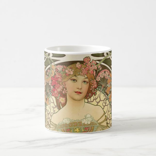 Girl by Mucha Coffee Mug (Center)