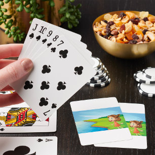 Girl by Riverside Nature Landscape Playing Cards