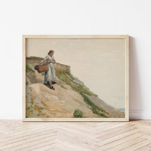 Girl Carrying a Basket   Winslow Homer Poster