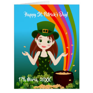 Girl celebrates her birthday on Saint Patrick's