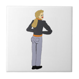 girl ceramic tile