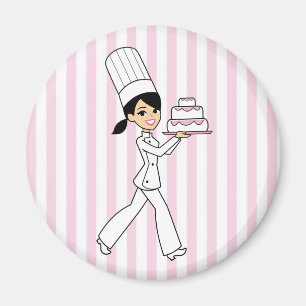 Girl Chef Print Magnet