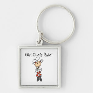 Girl Chefs Rule Key Ring