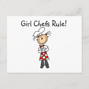 Girl Chefs Rule Postcard