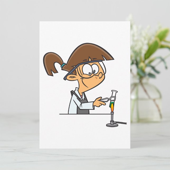 Girl Chemist Conducting Science Experiment Invitation (Creator Uploaded)