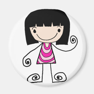 girl  collection magnet