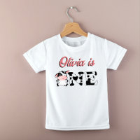 Girl cow farm barnyard birthday personalised name