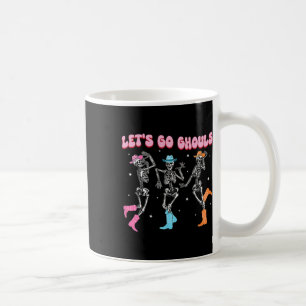 Girl Cowgirl Lets Go Ghouls Halloween Ghost Dancin Coffee Mug