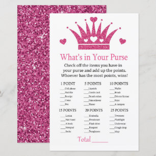 Girl Crown What's in your purse game baby shower