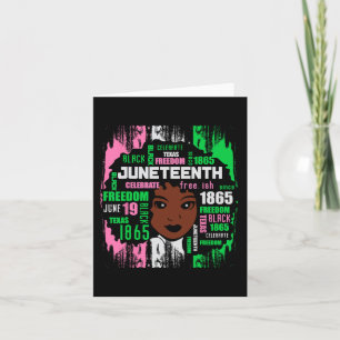 Girl Cute Aka Juneteenth Tee Black History America Card