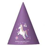 Girl Cute Magical Purple Unicorn Kids Birthday