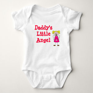 girl, Daddy's Little Angel Baby Bodysuit
