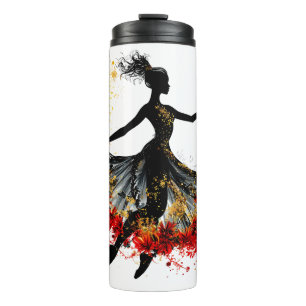 girl dance flowers impulse inspiration spring natu thermal tumbler