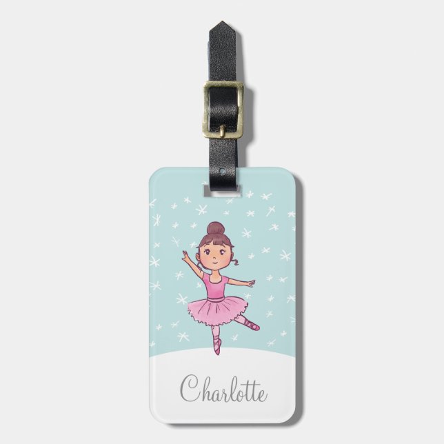 Girl Dancer Ballet Luggage tag (Front Vertical)