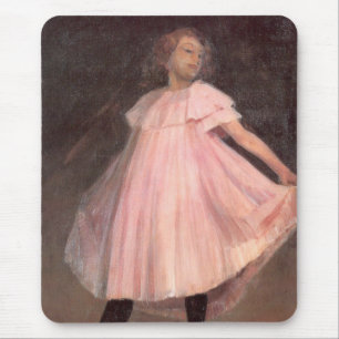 Girl Dancer in a Pink Dress Mouse Pad