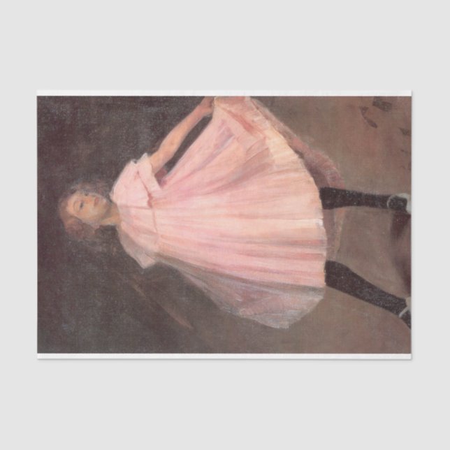 Girl Dancer in a Pink Dress Tissue Paper (Front)