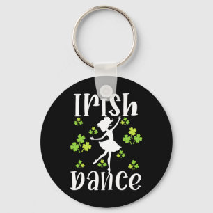 Girl Dancing Dancer Irish Dance St Patrick's Day Key Ring
