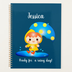 Girl Dancing Under the Rain Planner