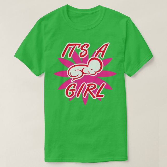 Girl daughter pregnant child offspring parents  T-Shirt (Design Front)