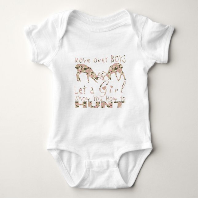 GIRL DEER HUNTER BABY BODYSUIT (Front)