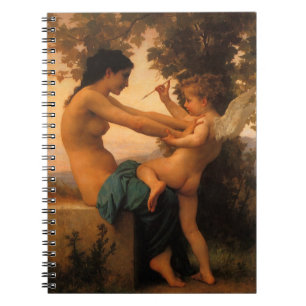 Girl Defending Herself Against Cupid by Bouguereau Notebook
